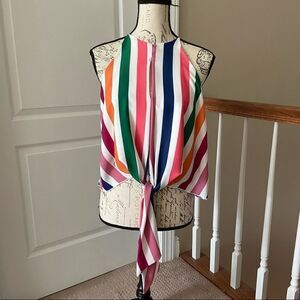 Striped Sleeveless Blouse